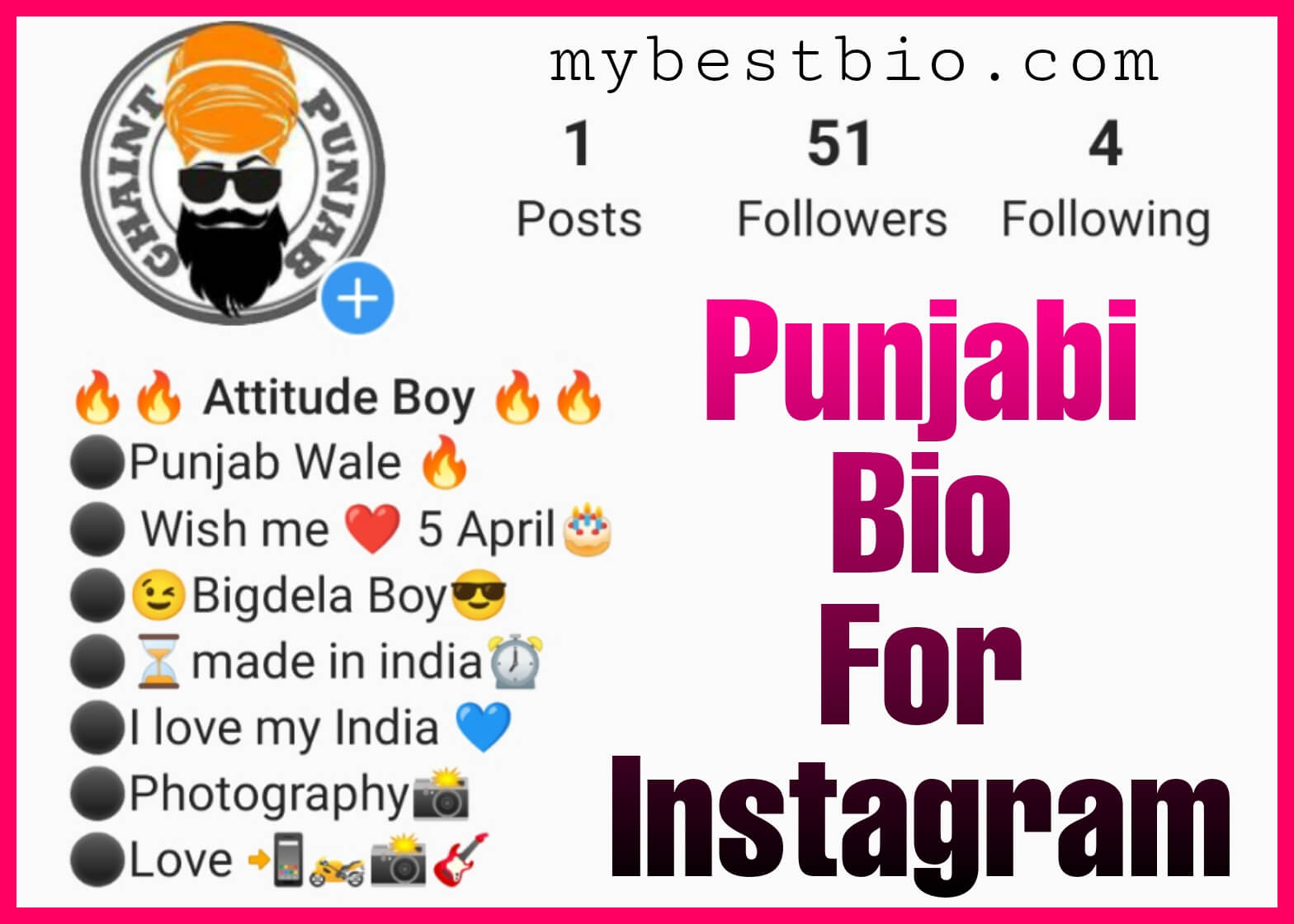 850+ Best Instagram Bio In Punjabi (New 2023) - MyBestBio