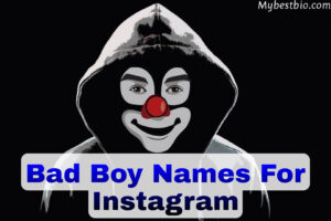 Bad boy names for instagram