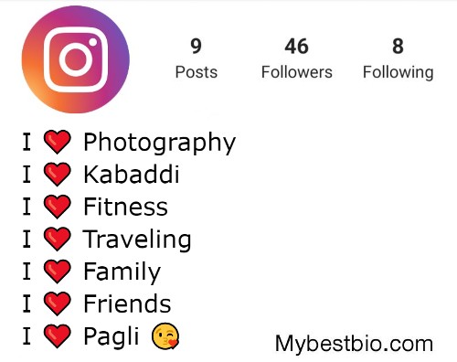 instagram bio kabaddi lover