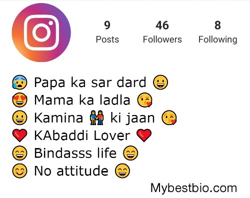 Kabaddi lover bio for Instagram