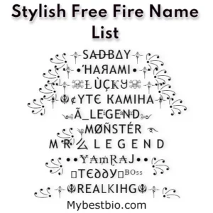 Stylish Free Fire Name