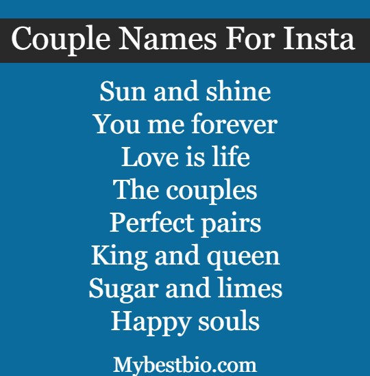 Cute Couple Id Names For Instagram